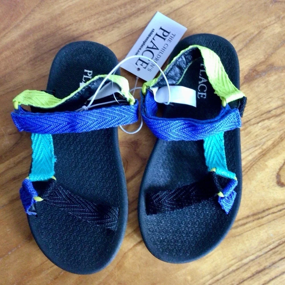The Children's Place Multi-Color Adventure Sandals - Size 11